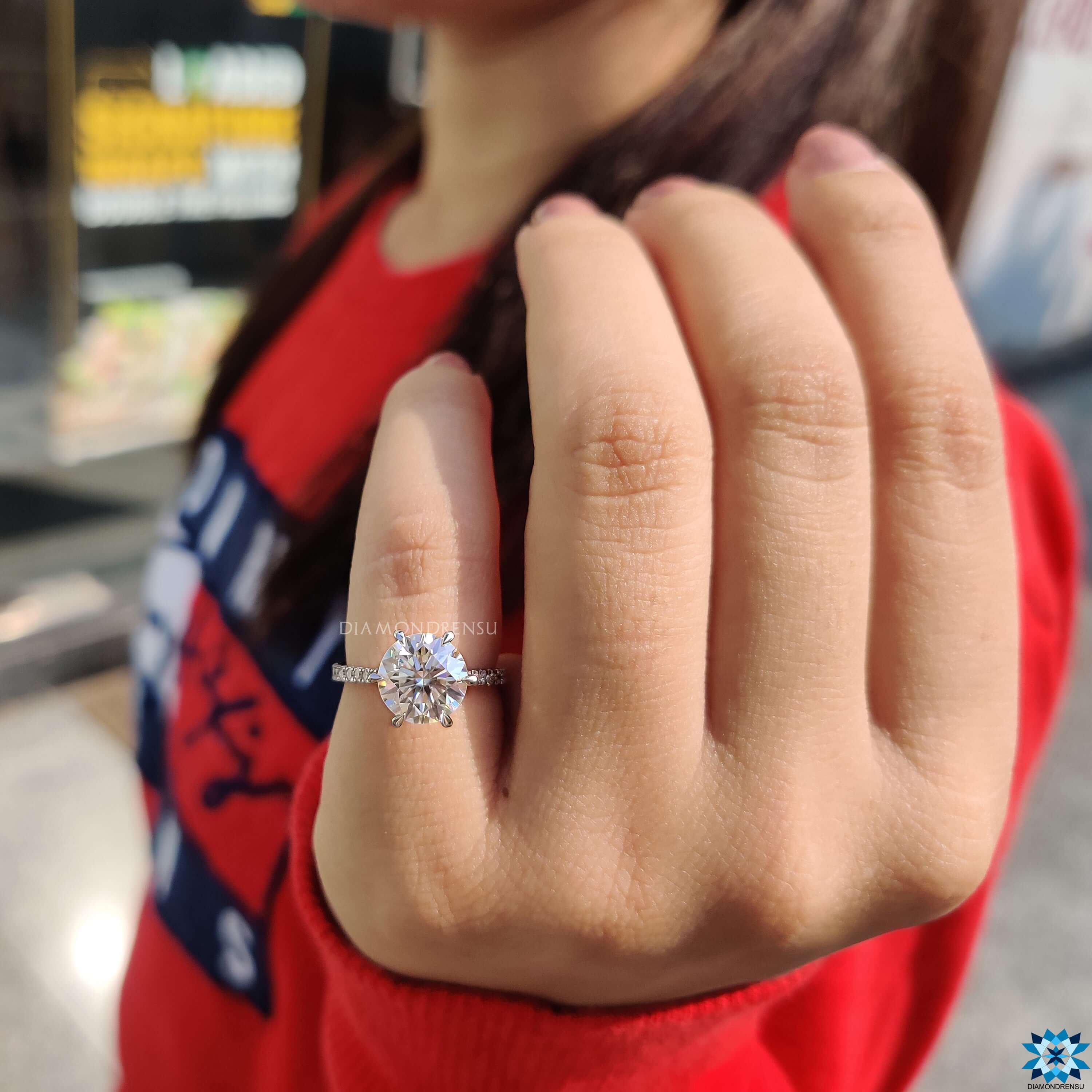 moissanite engagement ring