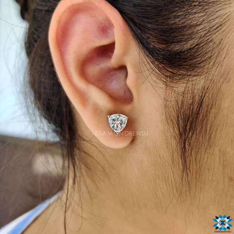 moissanite stud earrings - diamondrensu