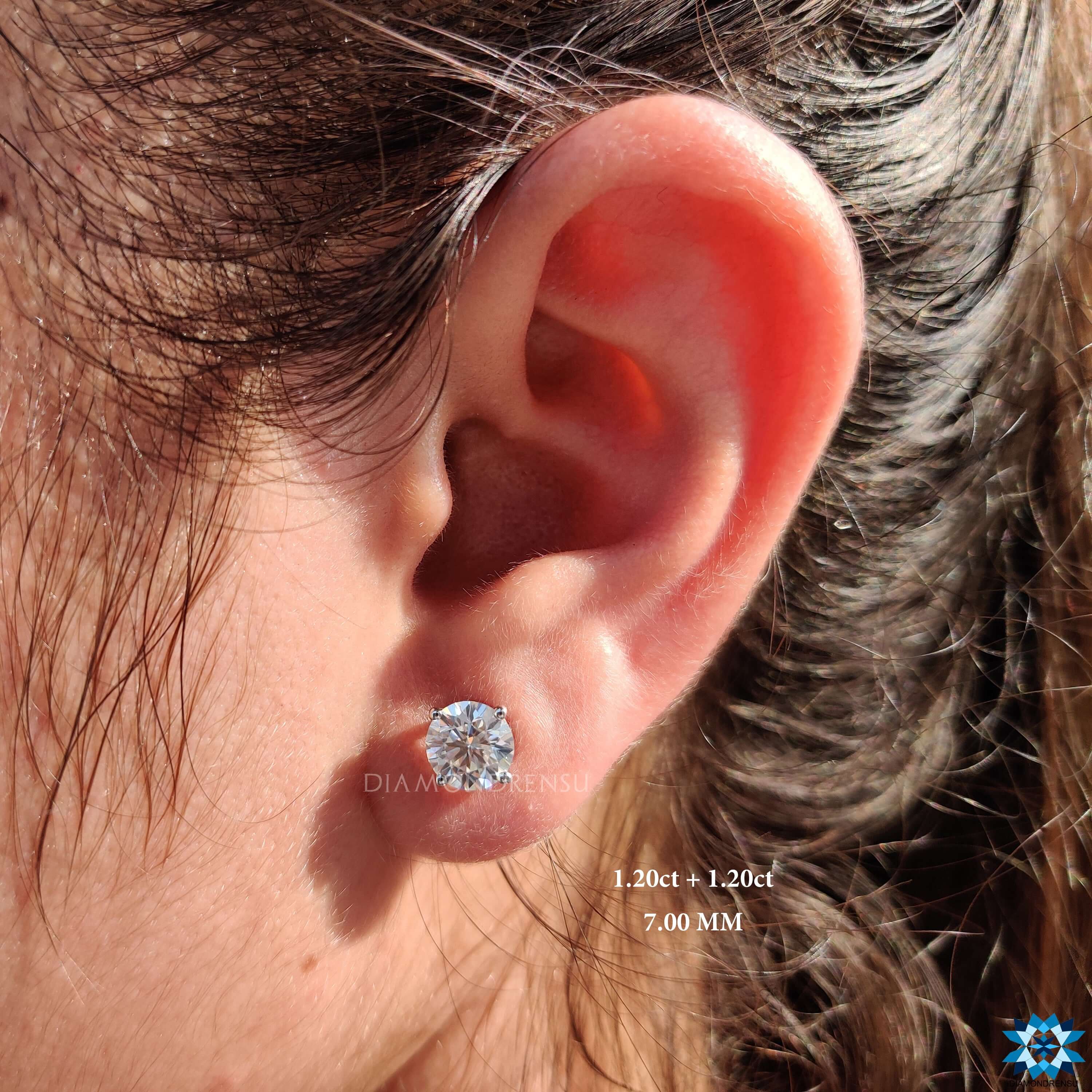 Mother daughter diamond earrings Outlet