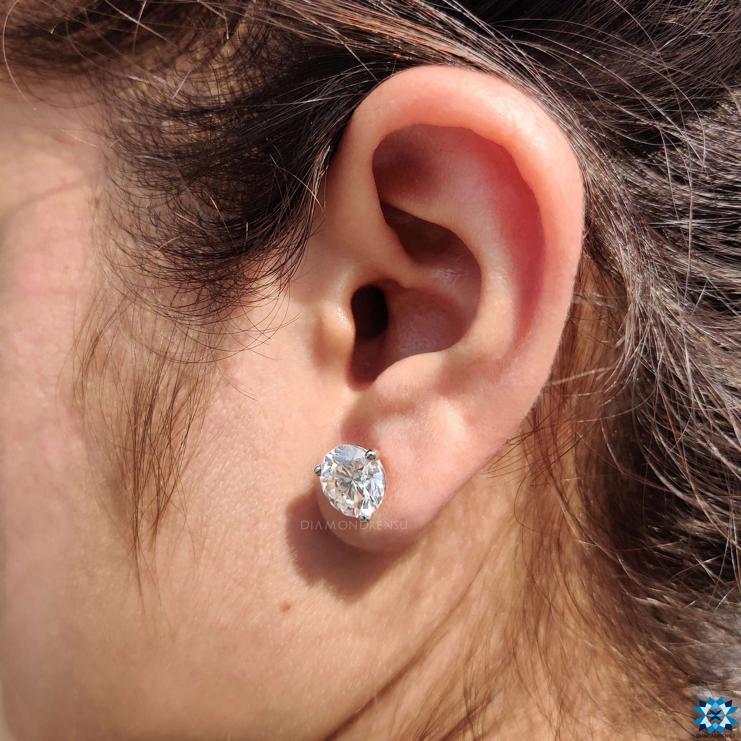 moissanite earrings screw back