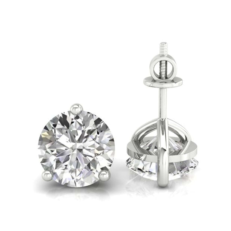 Dazzling diamond round stud earrings made with Lab Grown Diamond, IGI certified.
