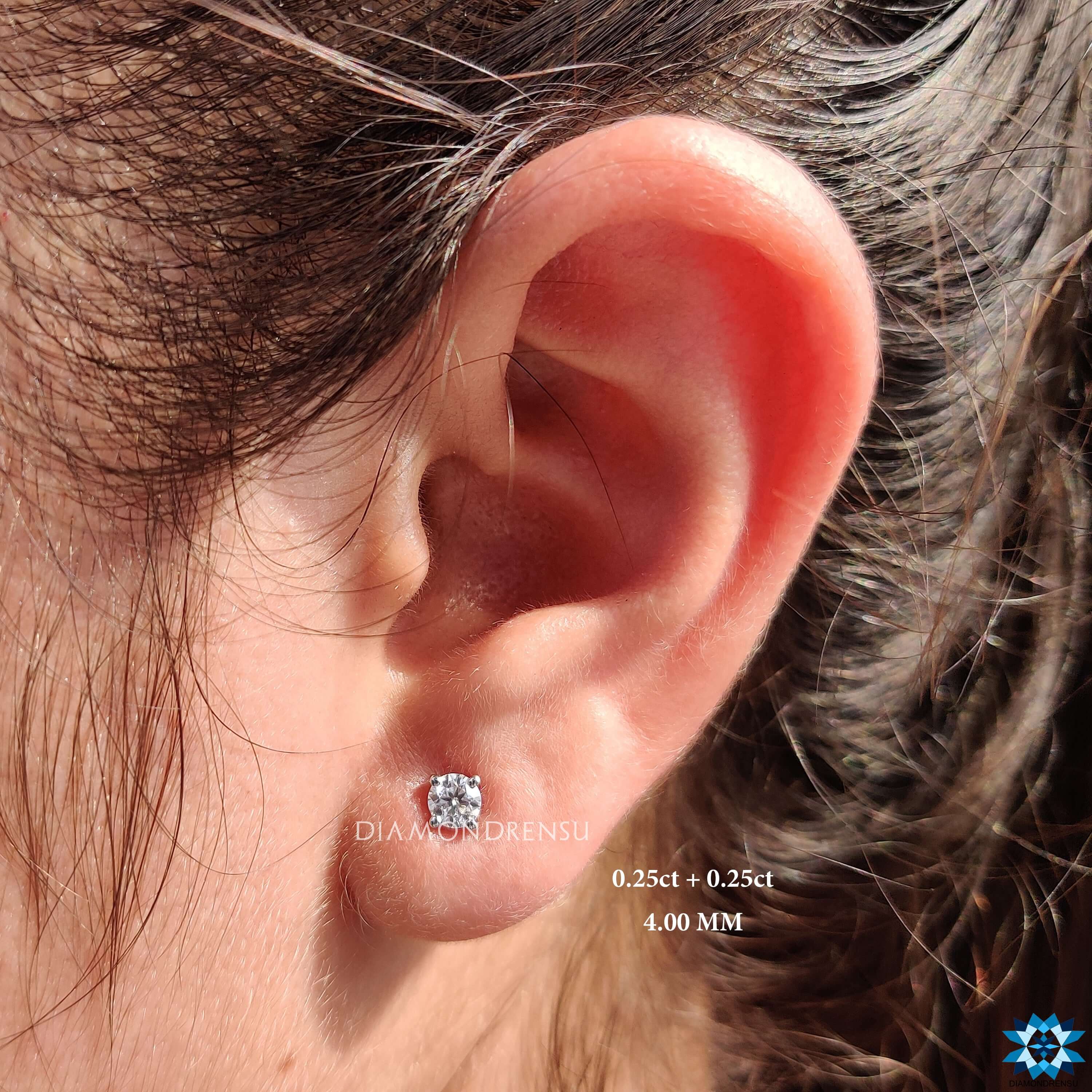 Mother daughter diamond earrings Outlet