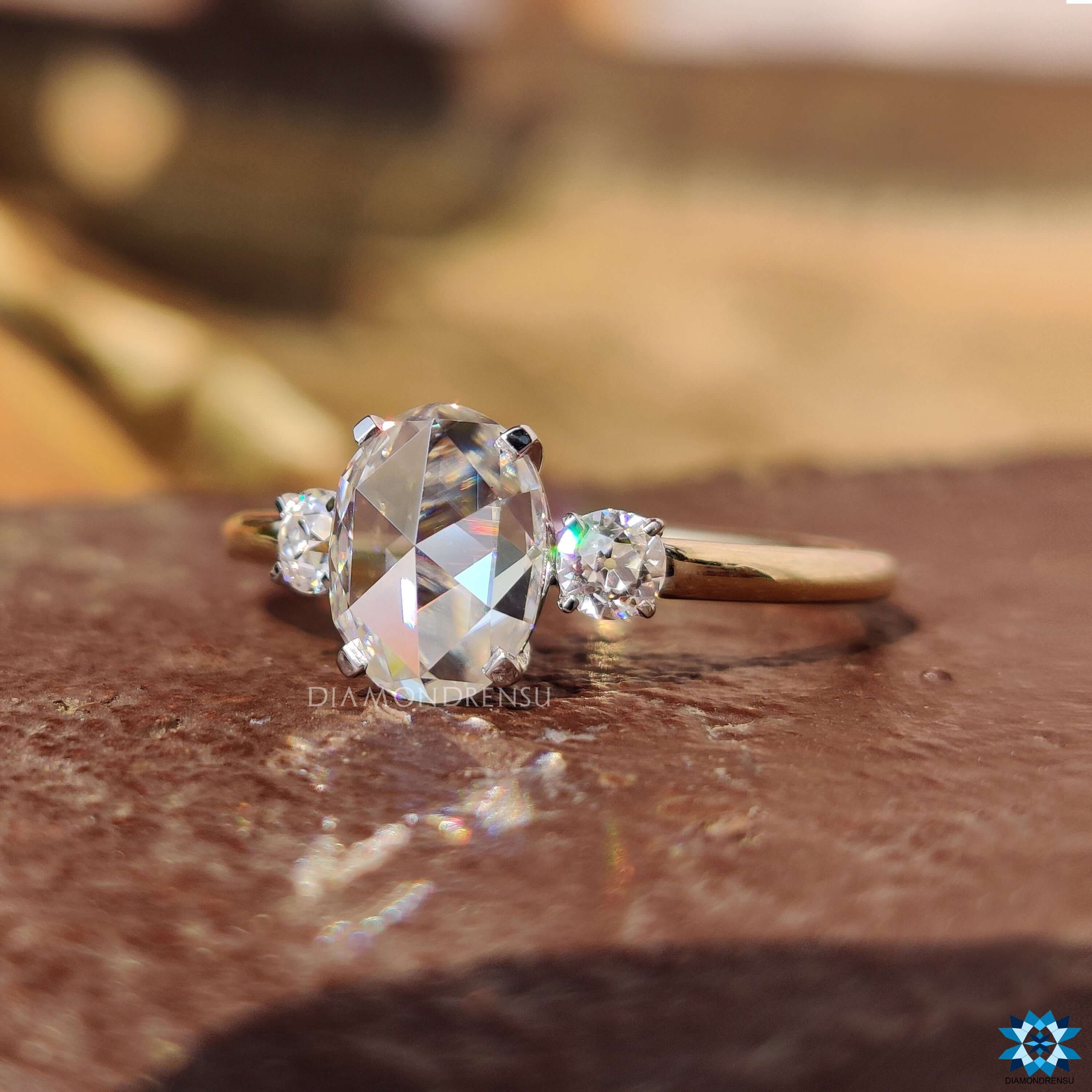 oval moissanite engagement ring - diamondrensu