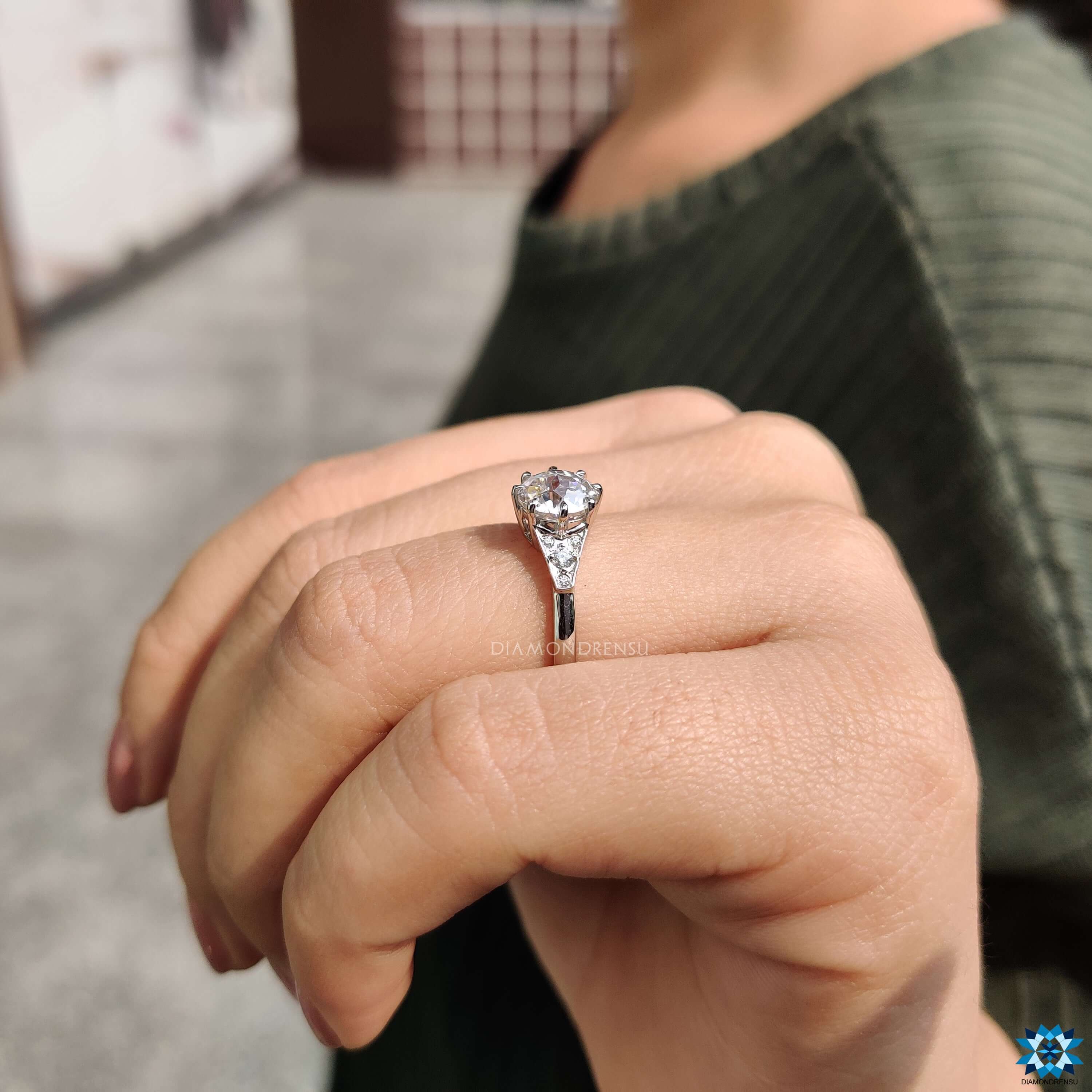 affordable moissanite engagement ring