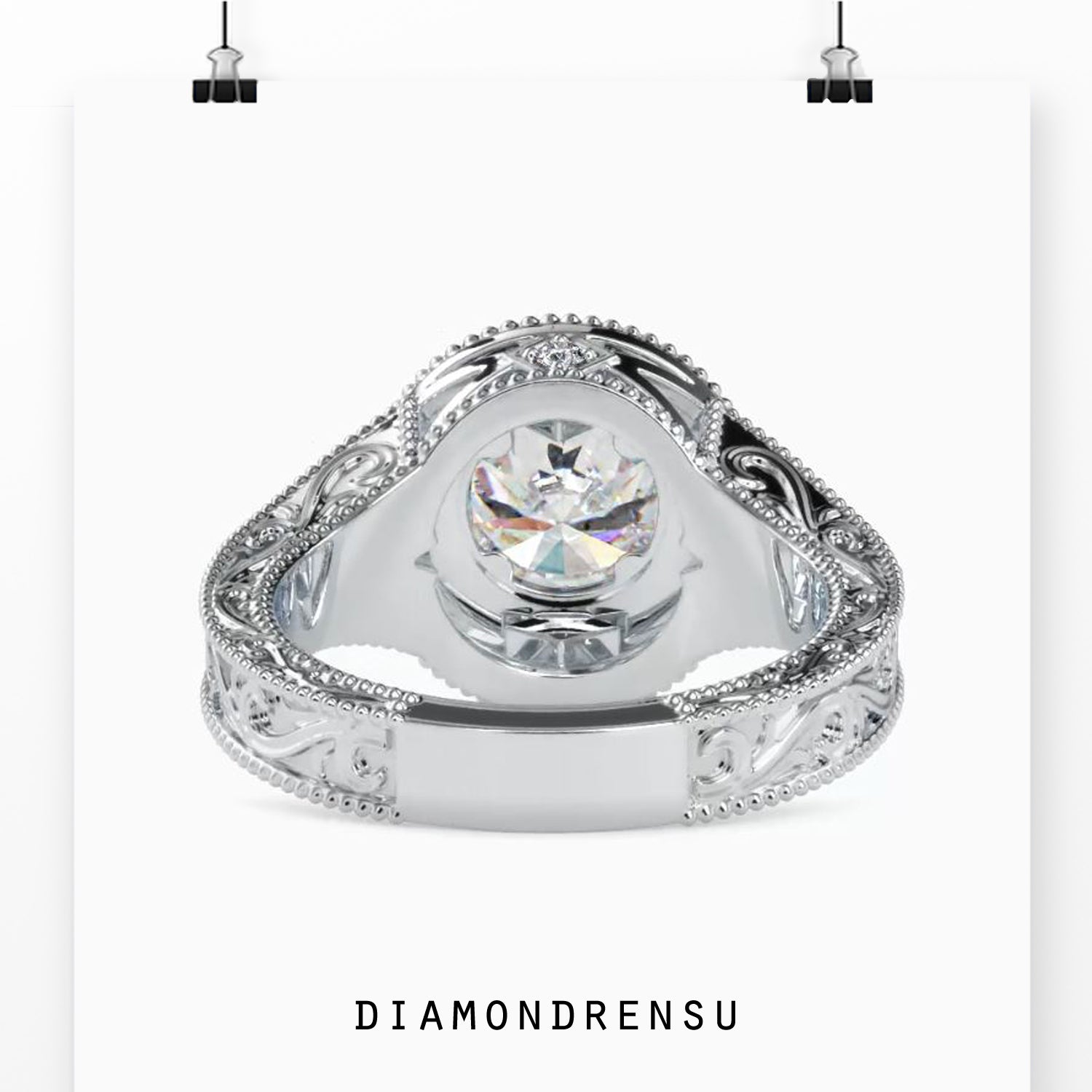 moissanite diamond engagement rings - diamondrensu