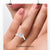 Hidden Heart 1.14 CT Round Moissanite Unique Bypass Set Engagement Ring