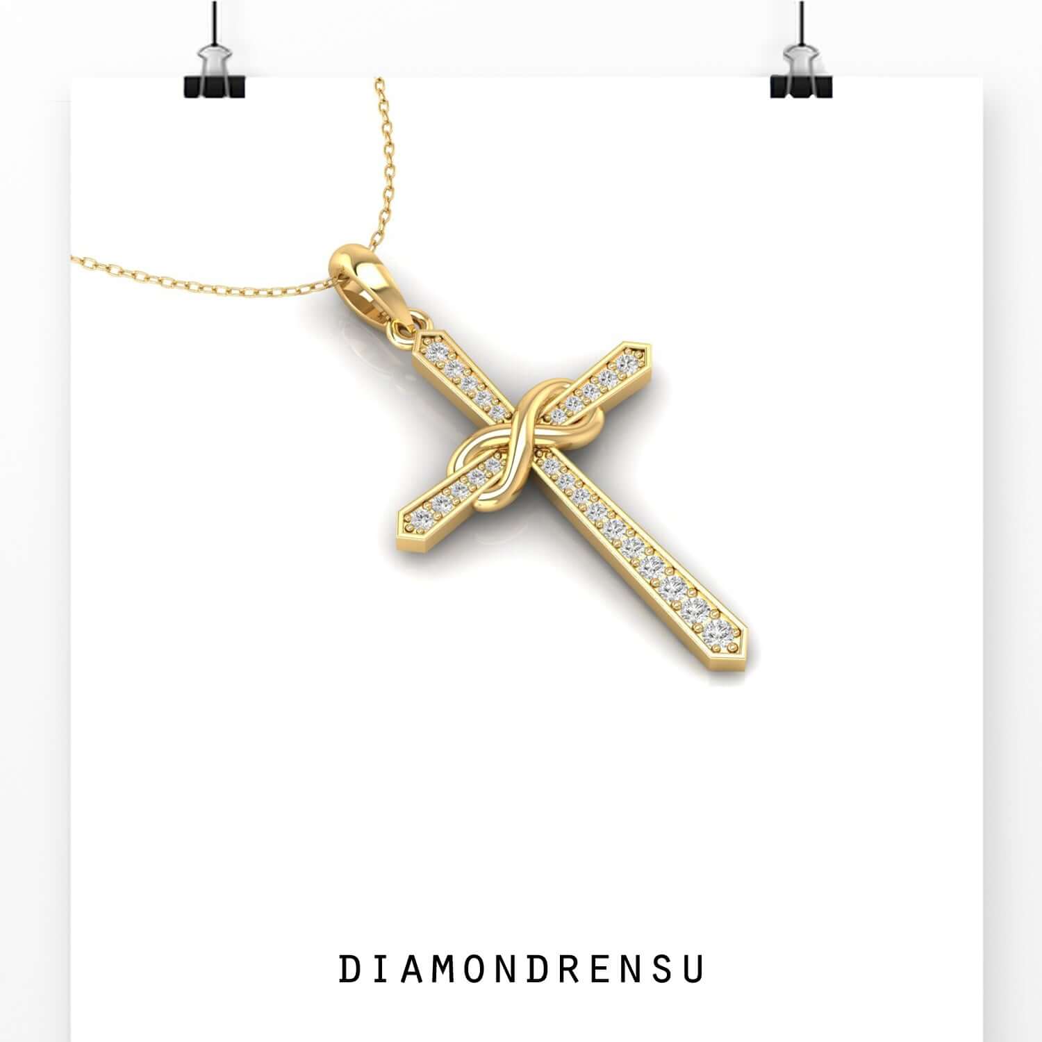 yellow gold pendant - diamondrensu