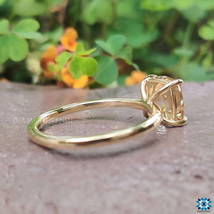 A sophisticated engagement rings cushion cut design, highlighting a solitaire aesthetic.