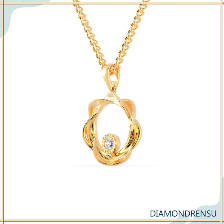 The pendant chain adds elegance and completes the look.
