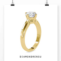 Basket Setting Engagement Ring With Round Solitaire