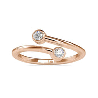 Bezel set wedding band in rose gold, perfect for modern brides

