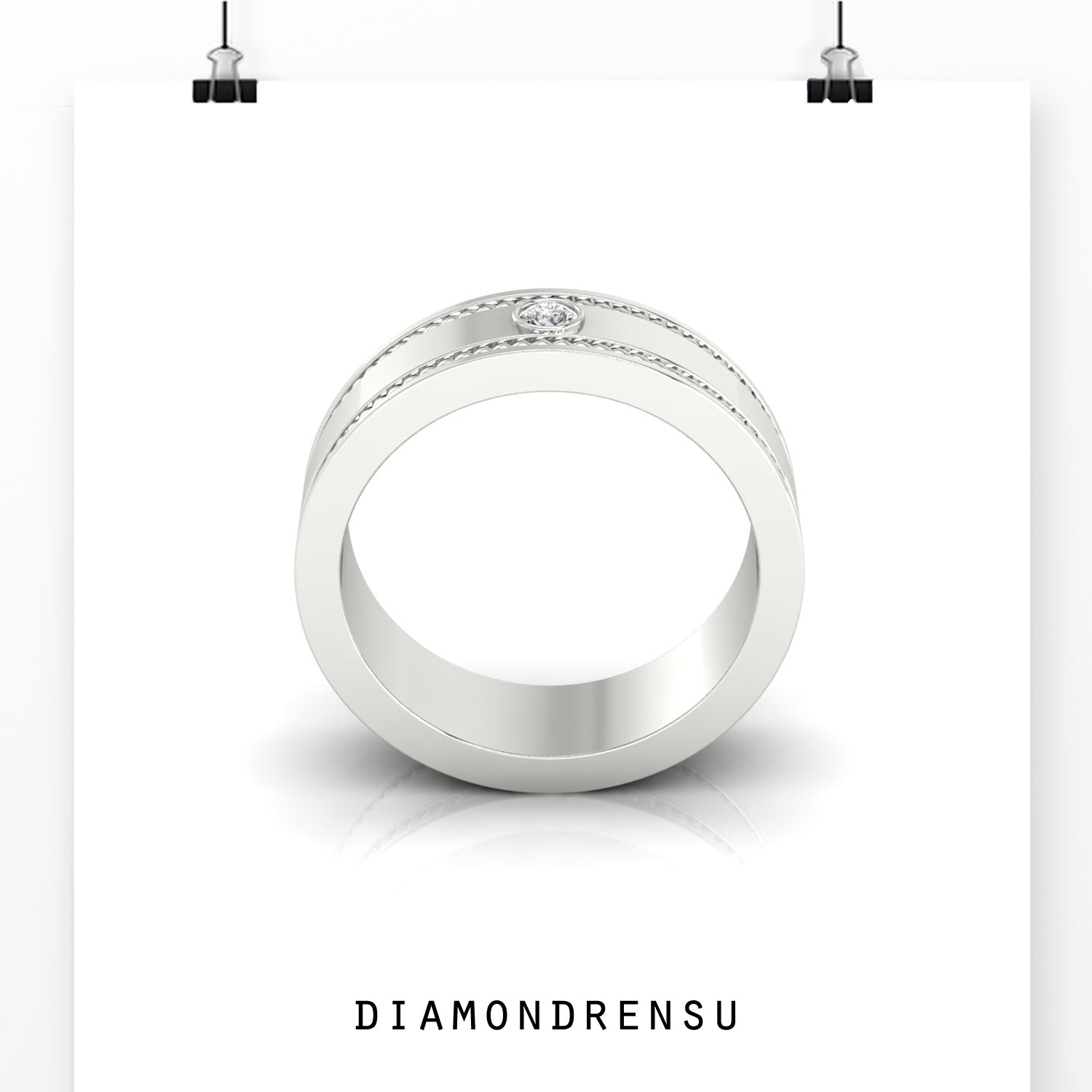 unique mens engagement ring - diamondrensu