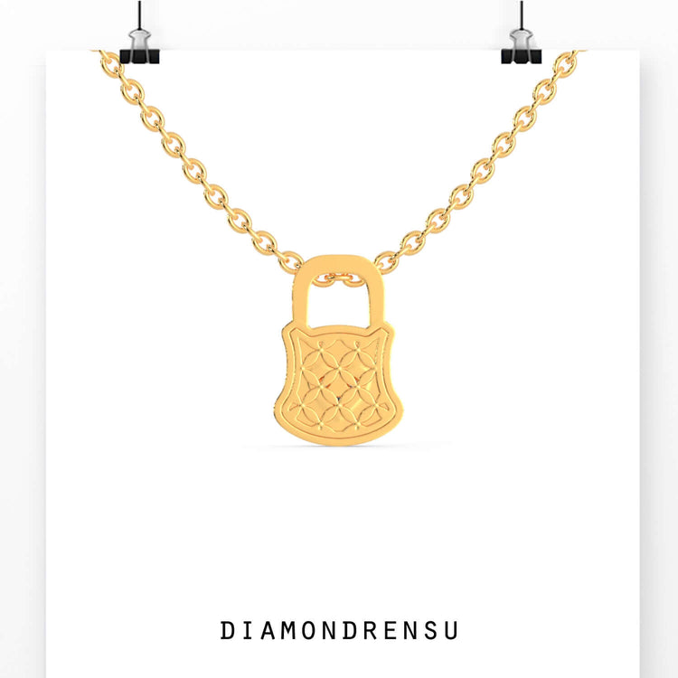 The heart lock pendant adds a romantic touch to your look.
