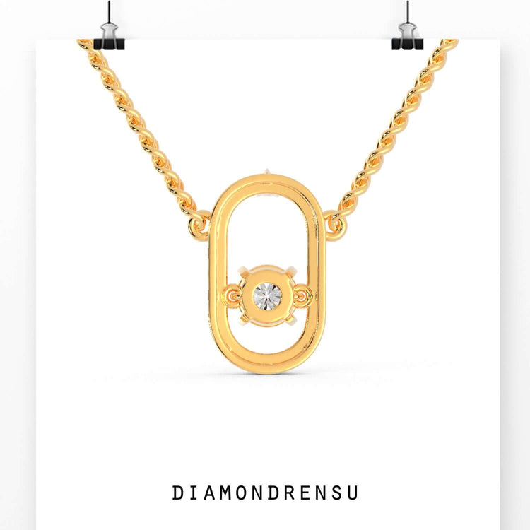 The small pendant adds a delicate, minimal touch.
