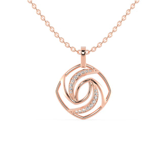 rose gold wedding pendant- diamondrensu