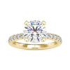 Stunning 2.94 TW Round Cut Pave Set Moissanite Wedding Ring