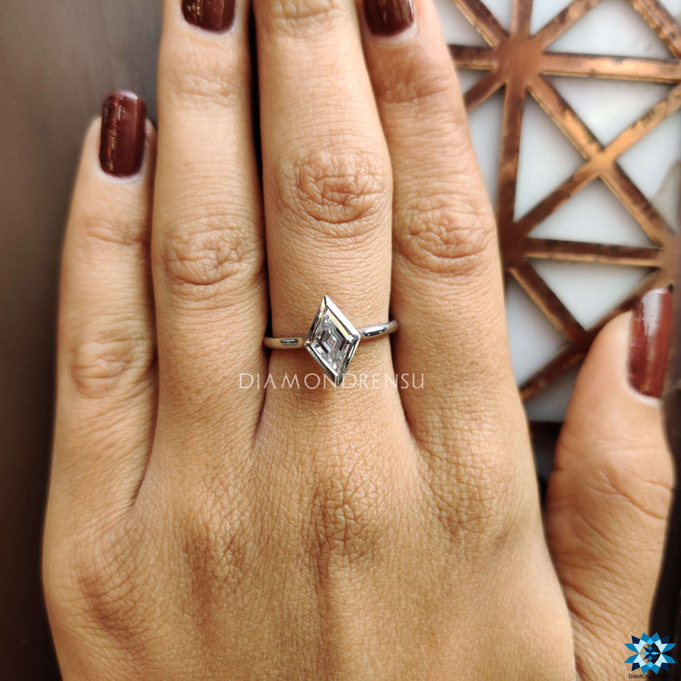 Bezel moissanite engagement ring crafted with precision.
