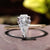 0.92 CT Unique Spear Cut Minimalist Style Affordable Moissanite Solitaire Engagement Ring
