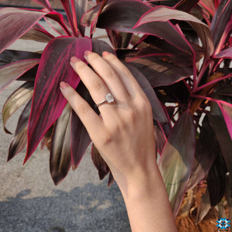 Exquisite solitaire moissanite ring with fine craftsmanship.
