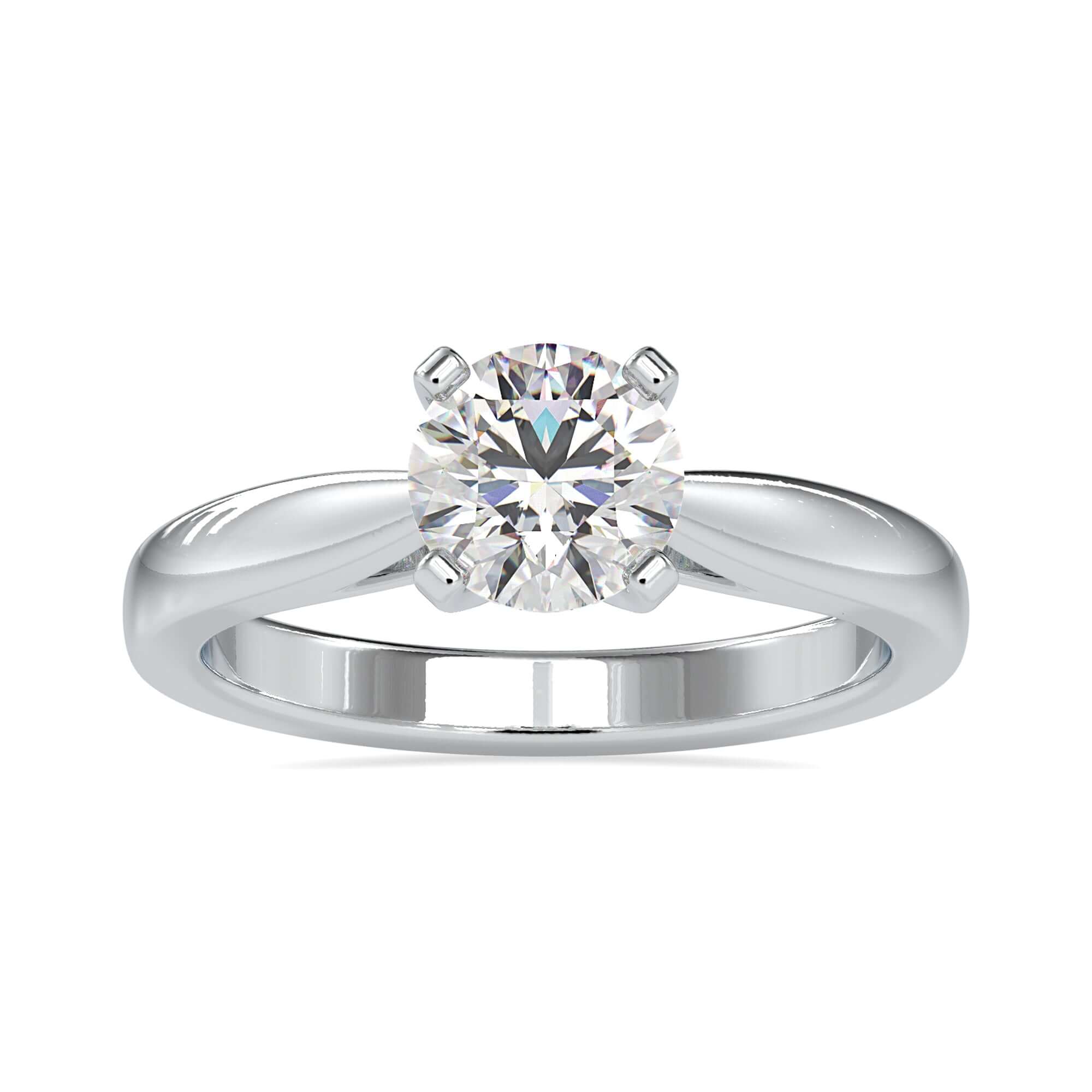 solitaire moissanite engagement ring - diamondrensu