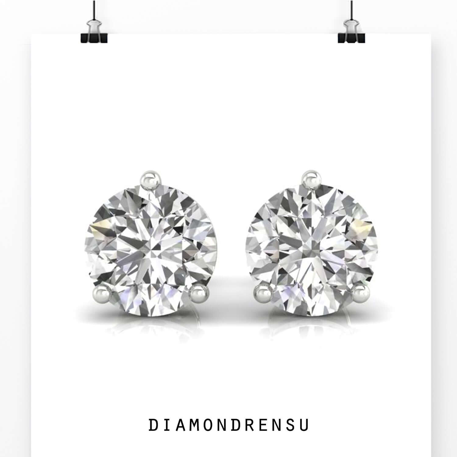 moissanite stud earrings - diamondrensu