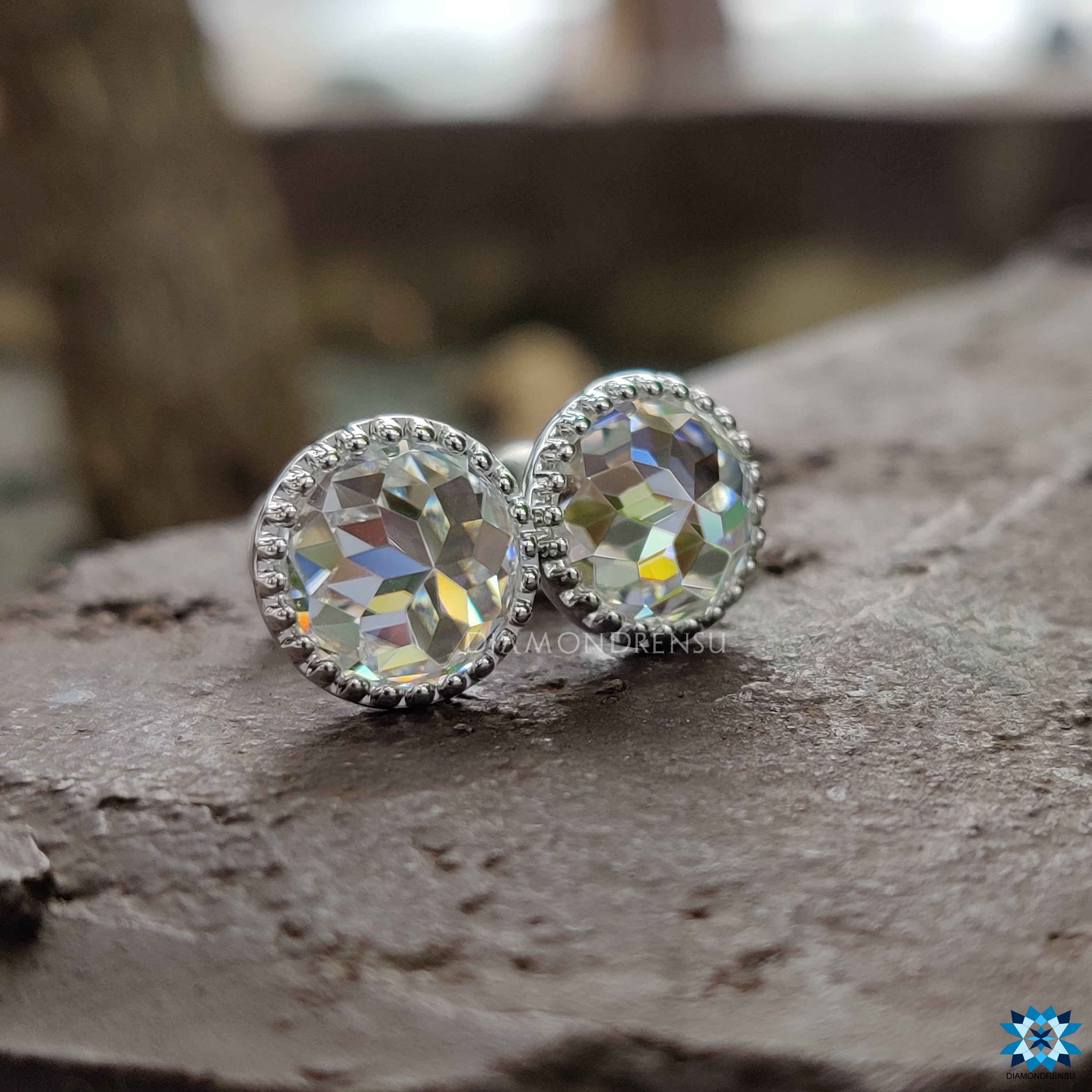 moissanite earrings - diamondrensu