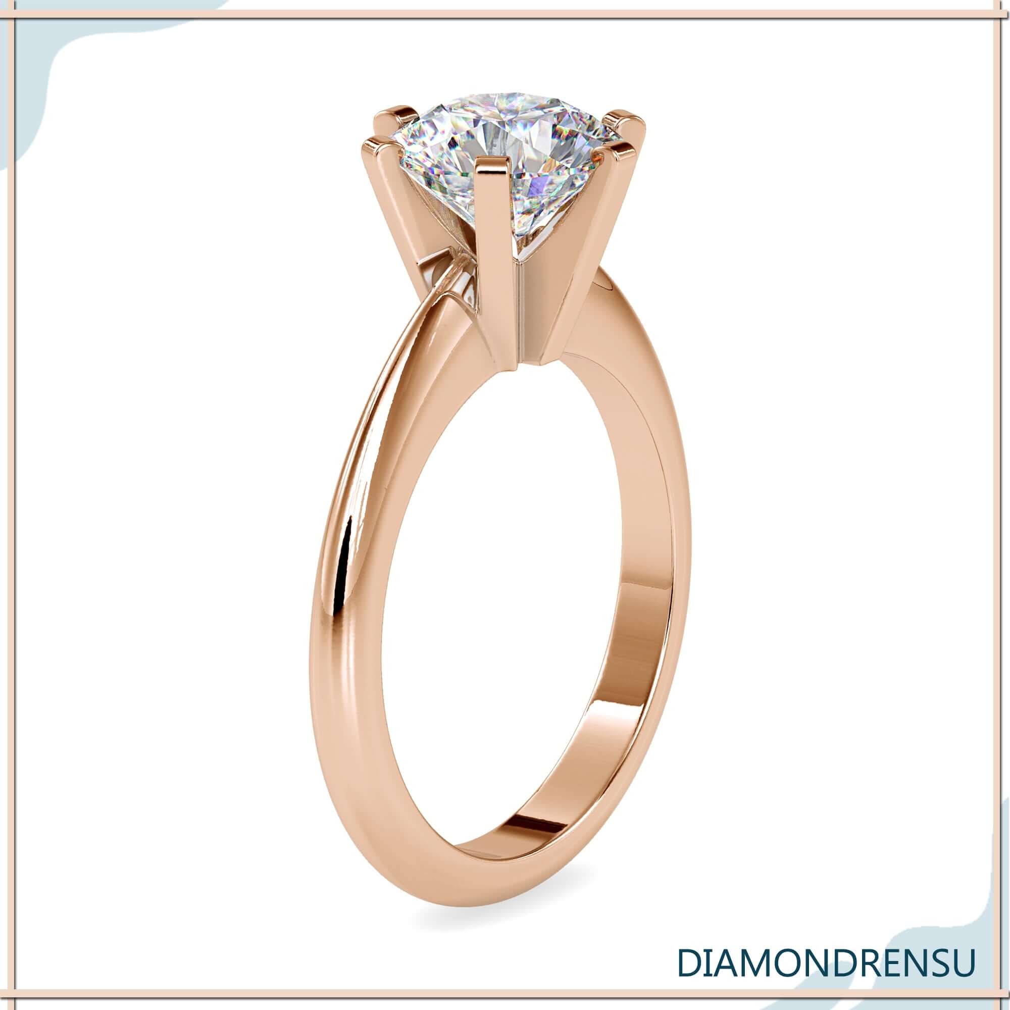 solitaire moissanite engagement ring - diamondrensu