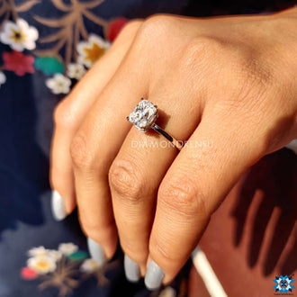 Gorgeous moissanite solitaire ring showcasing modern and timeless appeal.
