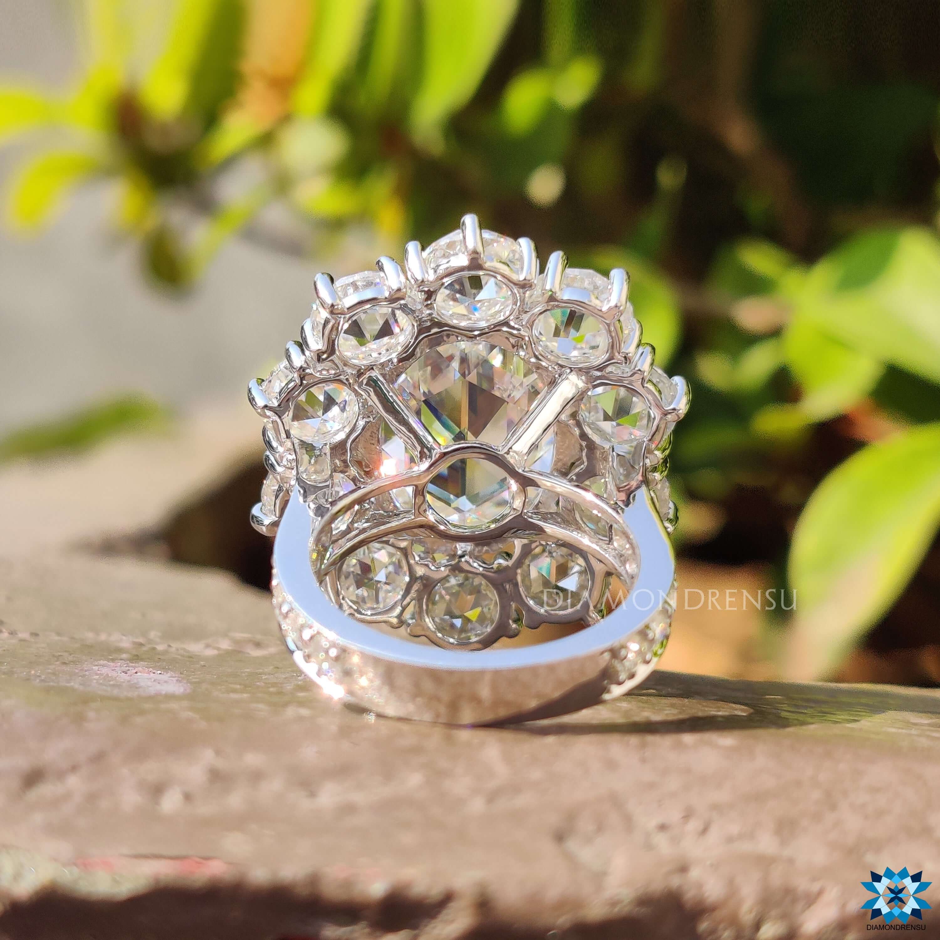 moissanite halo engagement rings - diamondrensu