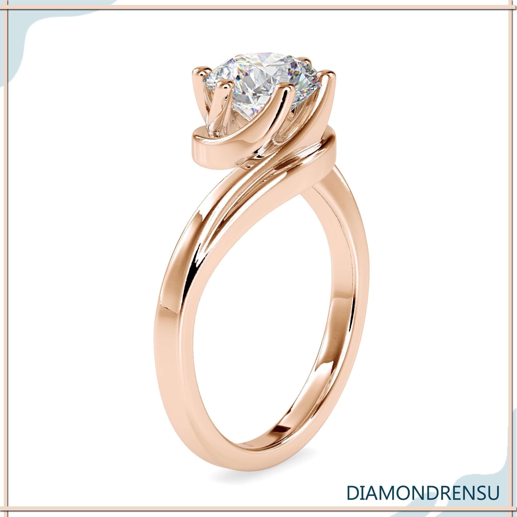 moissanite solitaire ring - diamondrensu