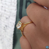 Exquisite Cushion Moissanite Ring designed to capture attention with its unique sparkle.
