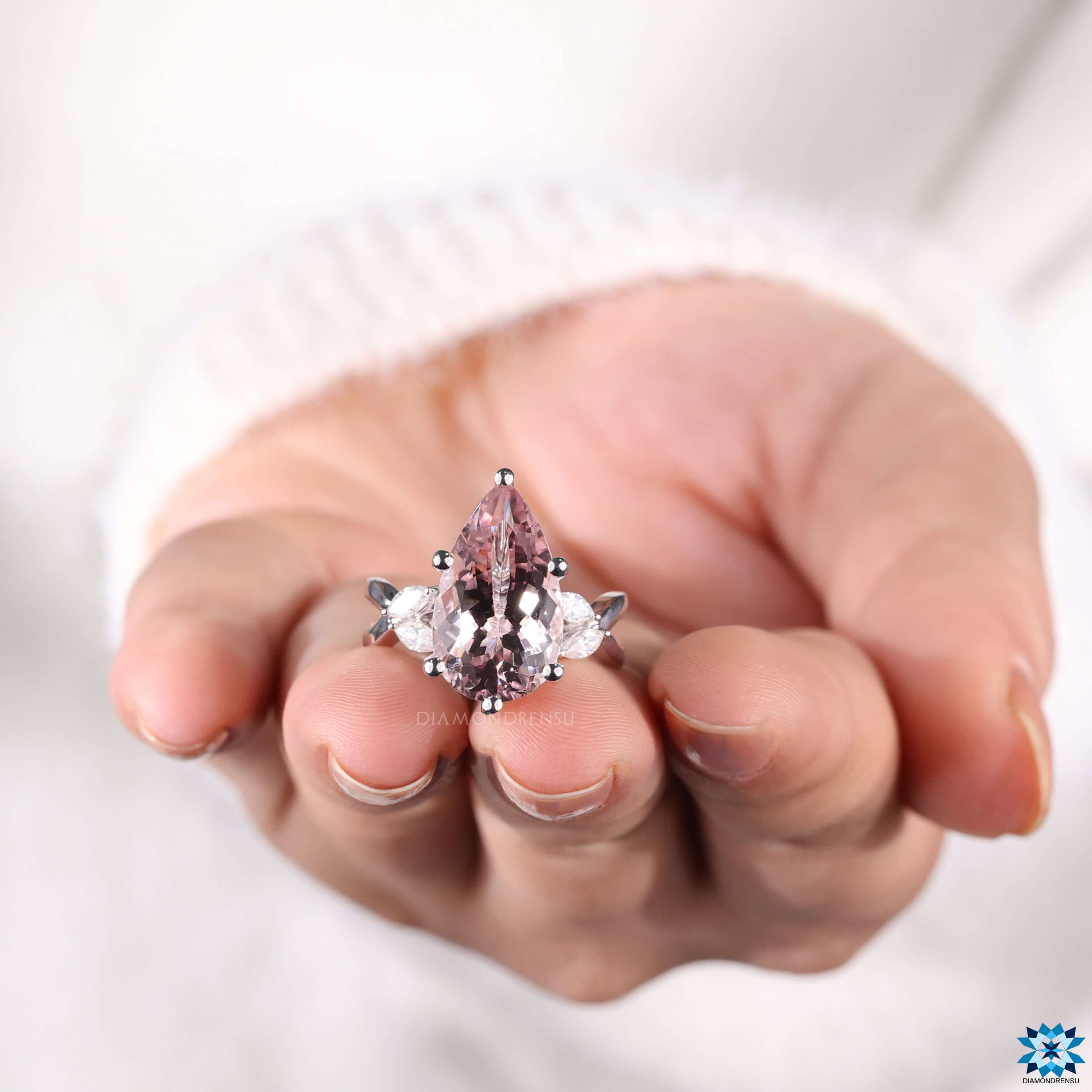 morganite engagement ring - diamondrensu
