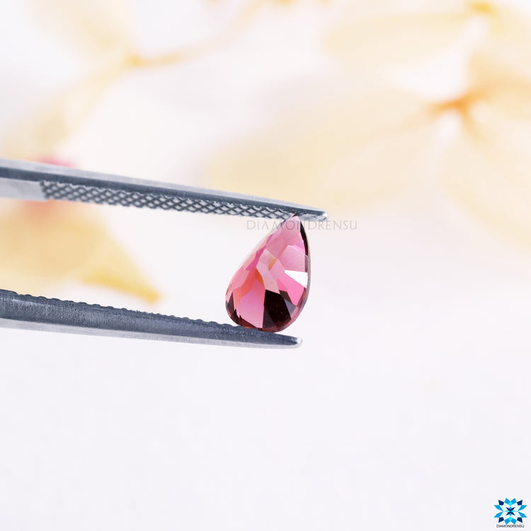 Pink tourmaline gemstone October birthstone.

