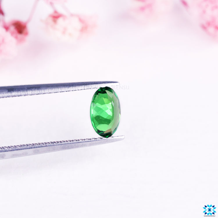 Natural gemstone styled as 0.76 carat gemstone.
