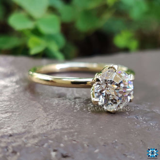 A jubilee cut moissanite ring with exceptional brilliance, ideal for a unique engagement look.
