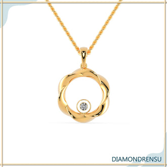 The bail pendant securely attaches the pendant to the chain.
