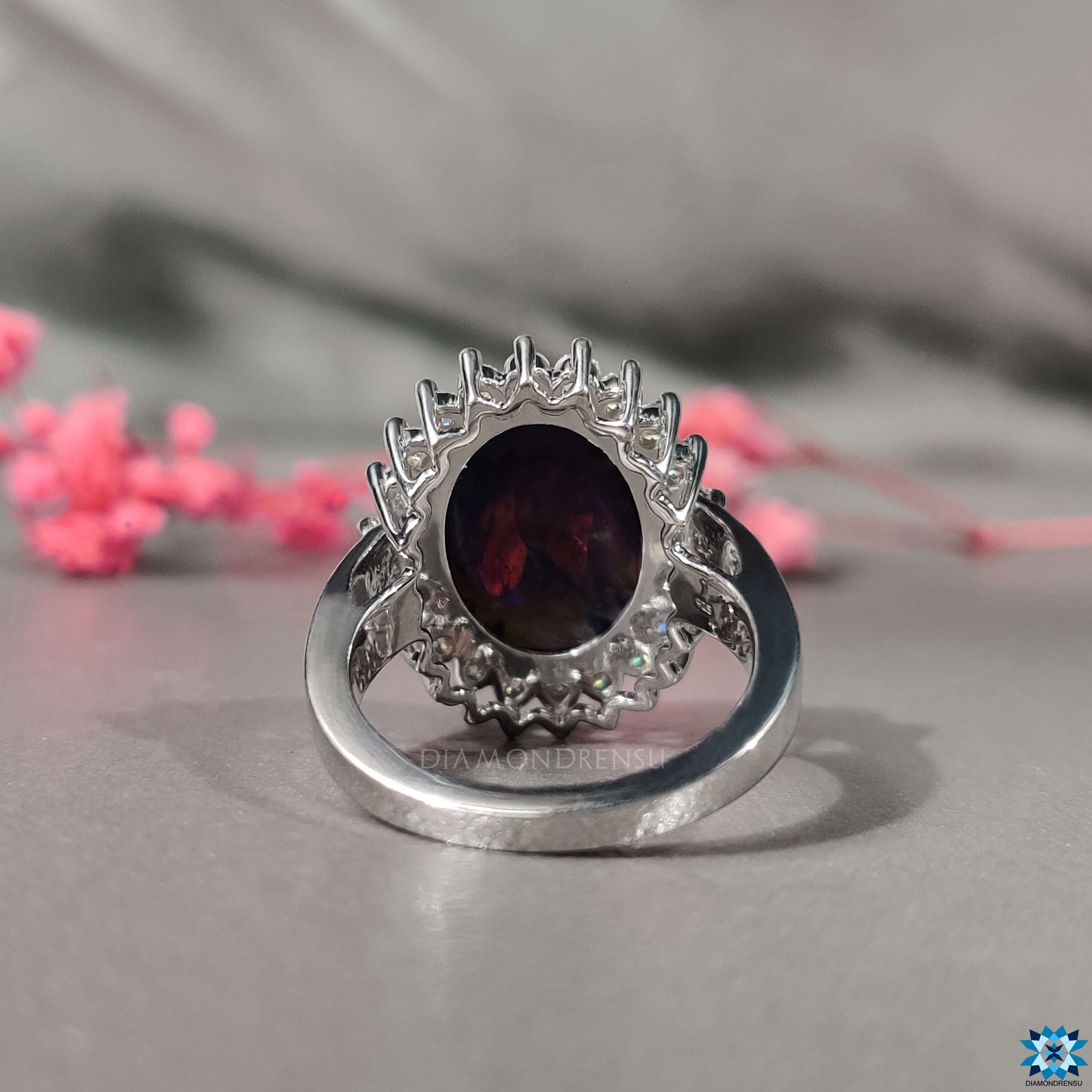 opal gemstone ring - diamondrensu