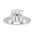 Classic 5.02 TCW Round Cut Cathedral Pave' Set Moissanite Wedding Ring