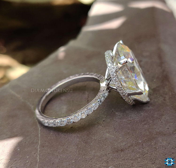 Hidden halo ring offering a subtle yet stunning design.

