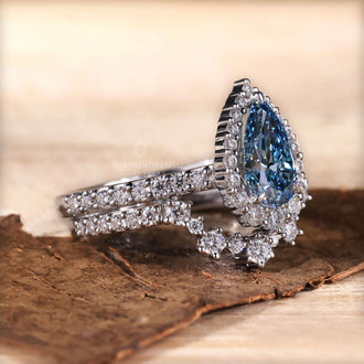 lab created diamond engagement ring