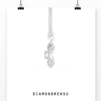 The bail for pendant adds elegance and security to the design.
