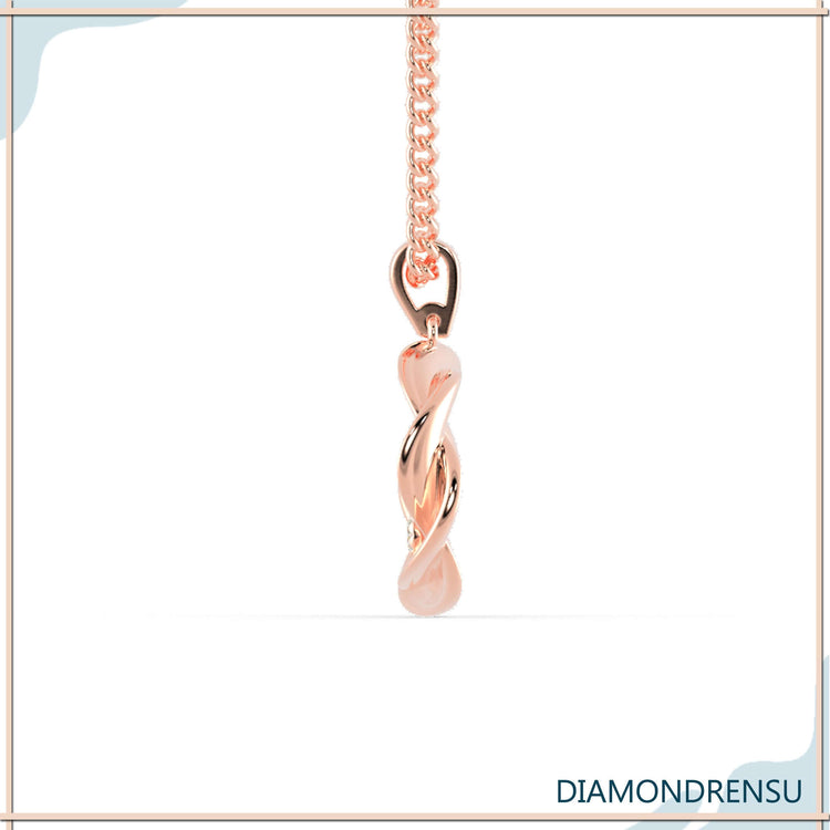 The floating halo setting pendant enhances sparkle around the stone.
