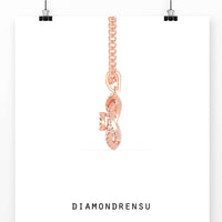 The teardrop shape with layered design offers unique elegance.
