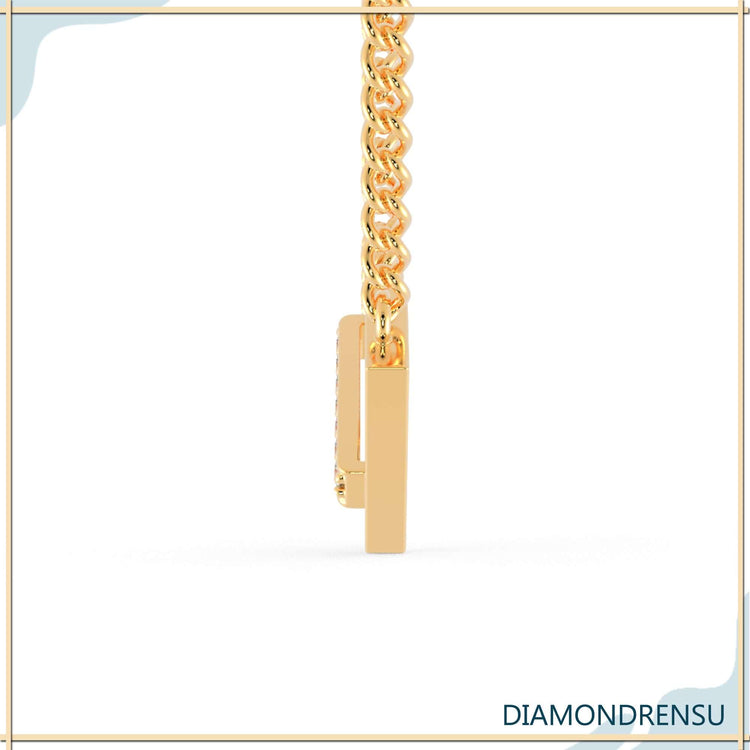 The symbolic shape pendant carries meaningful design.
