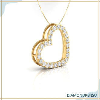 The heart shape pendant adds a sweet, elegant touch to any look.
