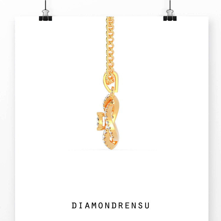 The layered diamond halo enhances the central gemstone's brilliance.
