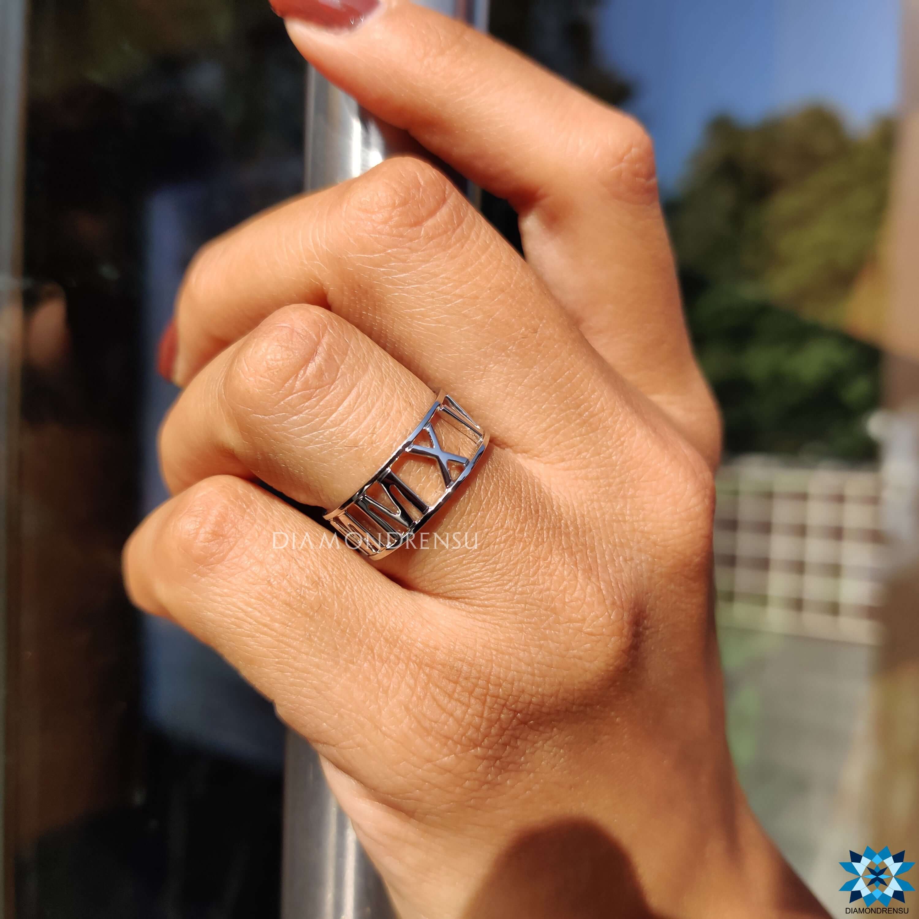 Roman Numerals Ring Custom Date Ring Personalized - Etsy | Roman numeral  ring, Roman numerals jewelry, Inspirational ring