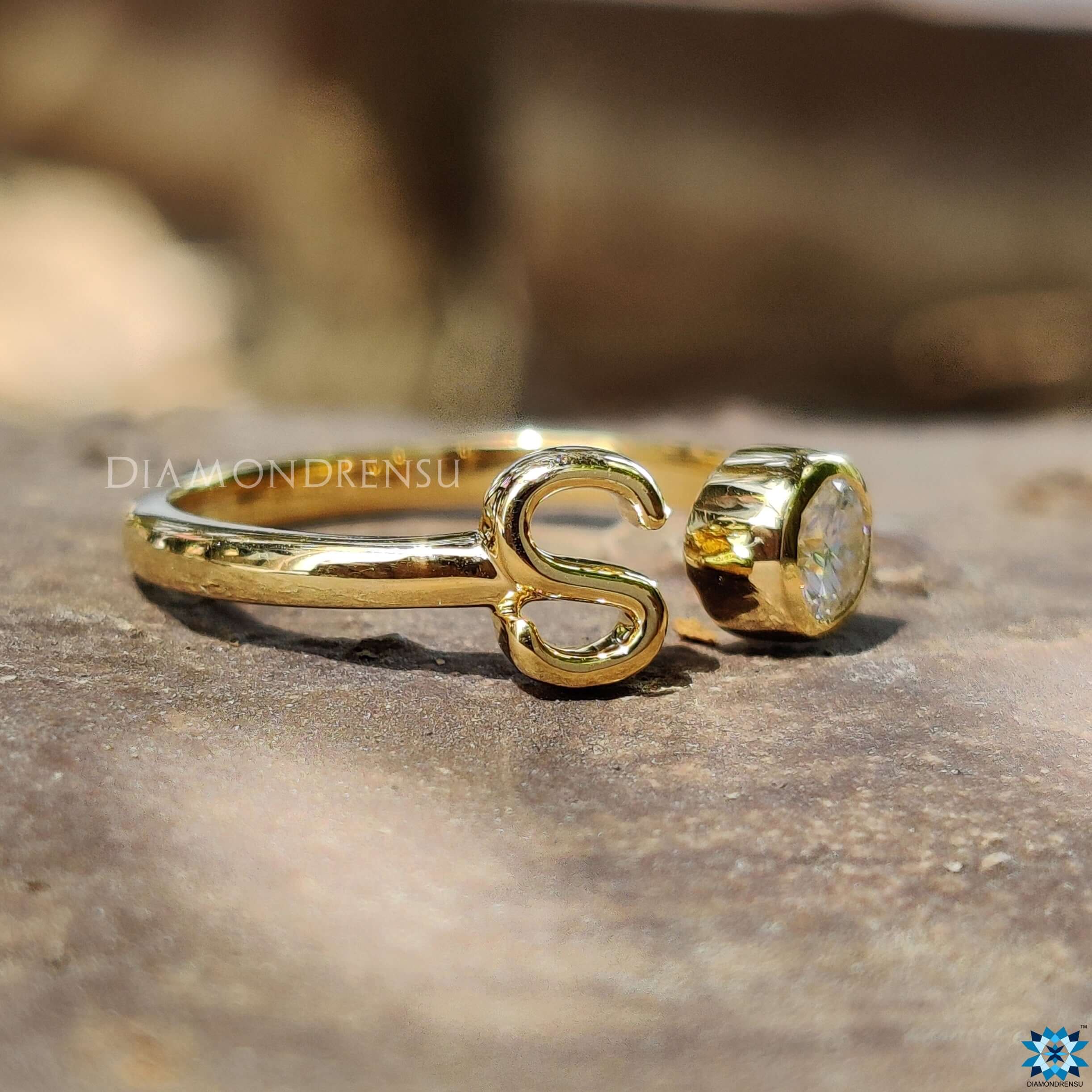 Buy Modern White Stone Wedding Rose Gold Ring Design for Women