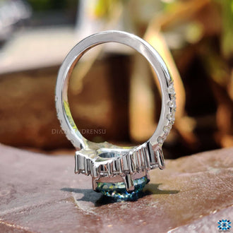 portuguese cut moissanite rings