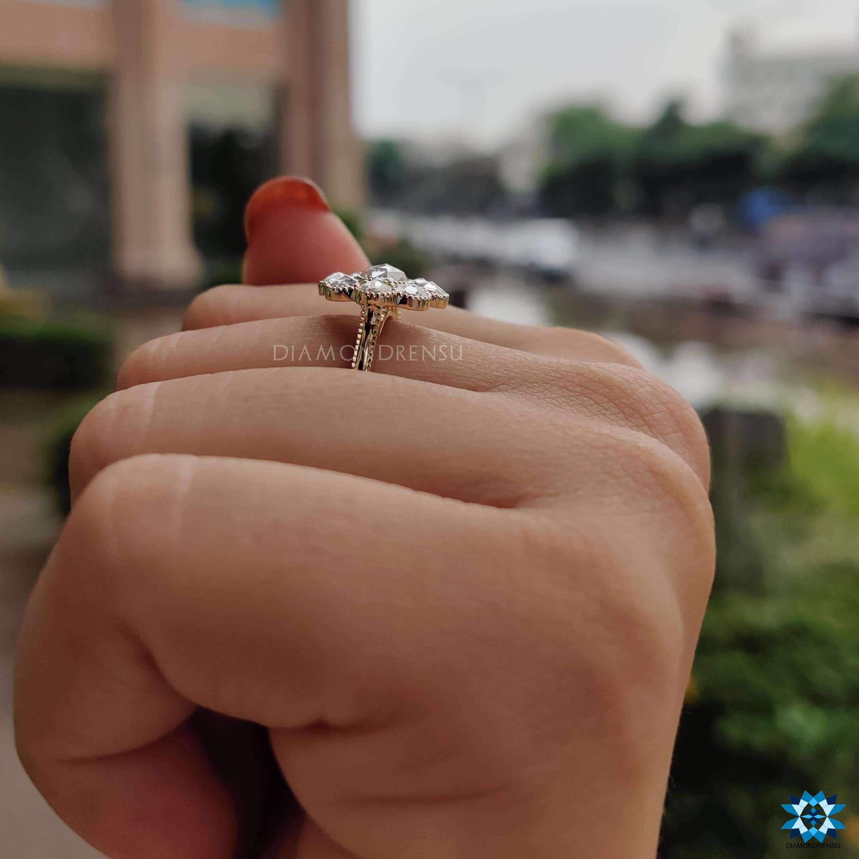 rose cut engagement rings - diamondrensu